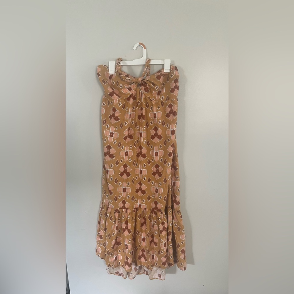 aerie Tan and Pink Patterned Sundress